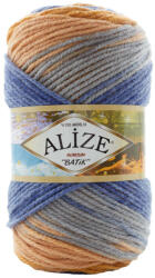 alize BURCUM BATIK - Narancs-kék-barna melír - 7914