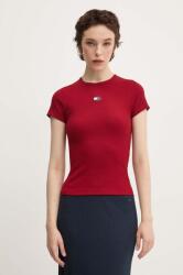 Tommy Jeans t-shirt női, bordó - burgundia XL