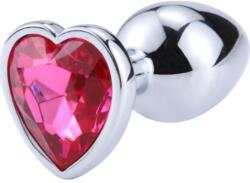 Guilty Toys Anal Plug Hearty Buttplug, Large, Silver/Dark Pink