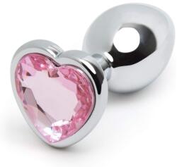 Guilty Toys Anal Plug Hearty Buttplug, Large, Silver/Light Pink
