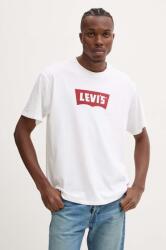 Levi's pamut póló fehér, férfi, nyomott mintás, 000RY - fehér XL