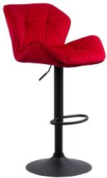 CHAIRS-ON Scaune de bar din catifea ABS 149 roșu