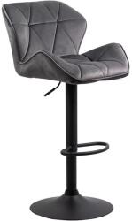 CHAIRS-ON Scaune de bar din catifea ABS 149 gri