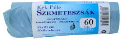 Kék Pille Szemeteszsák 55x70 12my, 60l Kék 20db/tek - delfinbuvar