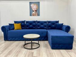 MobAmbient Colțar stil chesterfield albastru royal - model BETYS
