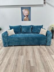 MobAmbient Canapea extensibilă albastră cu material plușat - model COZY Canapea