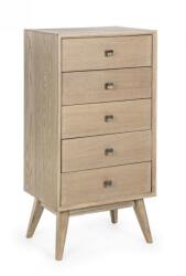 Bizzotto Comoda 5 sertare lemn natur Alannis 48x35x99 cm (0745834) Comoda