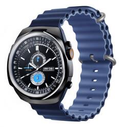 DEVIA DELUXE SPORT6 pótszíj (egyedi méret, nagy, szilikon, állítható, hullám) SÖTÉTKÉK/VILÁGOSKÉK Apple Watch Ultra 2 49mm, Watch Ultra 49mm, Watch Series 9 45mm (ST381683)