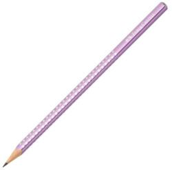 Faber-Castell Creion grafic, B, triunghiular, FABER-CASTELL "Sparkle", violet metalizat