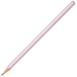 Faber-Castell Creion grafic, B, triunghiular, FABER-CASTELL "Sparkle", roz metalizat