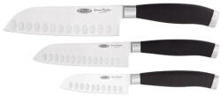 Stellar Set 3 cutite santoku James Martin, otel inoxidabil, 9 13 15 cm, argintiu negru (HO-IJ330)