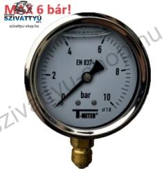 Italtecnica Nyomásmérő óra F6 inox glicerines
