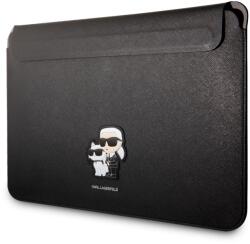 KARL LAGERFELD Saffiano Karl és Choupette NFT laptop tok 13/14'' fekete (KLCS14SAKCPMK)