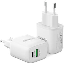 DUZZONA hálózati töltő adapter 30W PD QC3.0 USB Type C / USB fehér