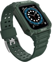 Apple Watch 4/5/6/7/8/SE (42/44/45mm) Armored Óraszíj és Tok Zöld