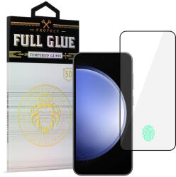 Kemény üveg HARD Full Glue 5D a SAMSUNG GALAXY S23-hoz FEKETE (ujjlenyomat feloldással) üvegfólia