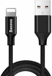 Baseus Yiven Nylon harisnyázott USB/ Lightning kábel 2A 1.2m fekete (CALYW-01)