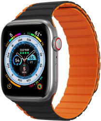 DUX DUCIS Apple Watch SE, 9, 8, 7, 6, 5, 4, 3, 2, 1 (41, 40, 38 mm) Dux Ducis Univerzális mágneses óraszíj (LD verzió) fekete-narancsssárga