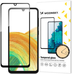 Wozinsky Samsung Galaxy A34 5G 9H üvegfólia Wozinsky Full Glue 9H fekete kerettel tokbarát