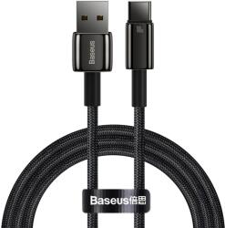 Baseus Tungsten Aranyozott USB A - USB Type-C kábel 100W 1m fekete (CAWJ000001)