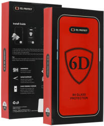 Apple 14 Full Glue 6D kijelzővédő üvegfólia 10 db fekete
