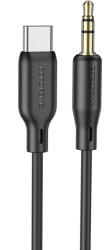 BOROFONE adapter BL18 audio jack 3, 5 mm - Type C 1m fekete