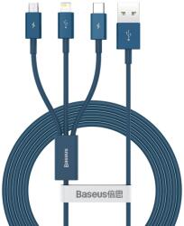 Baseus Superior USB - Lightning / micro USB / USB Type C kábel 3, 5 A 1, 5m kék
