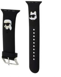 Karl Lagerfeld Apple Watch 42/44/45/49 mm Karl Lagerfeld Karl és Choupette Head NFT óraszíj fekete