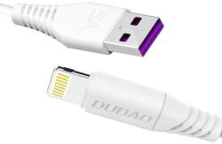 Dudao USB/Lightning adat és gyorstöltőkábel 5A 1m fehér