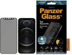 Panzer iPhone 12/12 Pro PanzerGlass E2E MicroFracture Antibakteriális tokbarát üvegfólia fekete