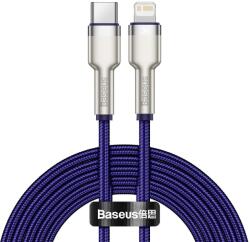 Baseus Cafule Metal nylon harisnyázott USB Type-C/ Lightning kábel PD 20W 2m lila (CATLJK-B05)