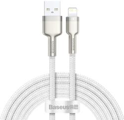 Baseus Cafule Metal nylon harisnyázott USB/ Lightning kábel 2.4A 2m fehér (CALJK-B02)