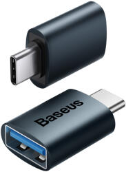 Baseus Ingenuity Series Mini OTG adapter ype-c USB-A 3.1 kék