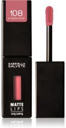 Gabriella Salvete Matte Lips Ruj de buze lichid, de lunga durata cu efect matifiant culoare 108 Endless Blush 4, 5 ml