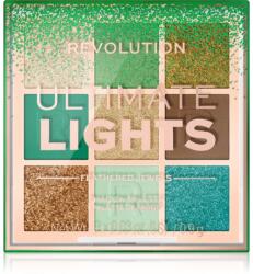 Makeup Revolution Ultimate Lights paletă cu farduri de ochi culoare Jewels 8, 1 g