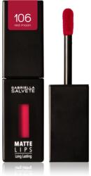 Gabriella Salvete Matte Lips Ruj de buze lichid, de lunga durata cu efect matifiant culoare 106 Red Moon 4, 5 ml