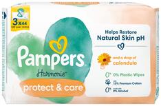 Pampers Harmonie Protect & Care Nedves Törlőkendő, 3 x 44 db (10BW010126)