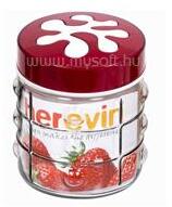 SOLMAZER IRIS üveg fűszertartó négyzetes mintával 1.000ml, piros, lila vagy zöld színű 135901-000 (135901-000) (135901-000)