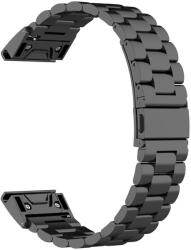 Techsuit Curea pentru Garmin Fenix 5/5 Plus 6/6 Pro/7/Forerunner 935/945/955/Approach S60/S62 - Techsuit Watchband QuickFit 22mm (W010) - Black (KF2334767)