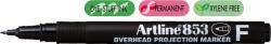 Artline Marker OHP permanent Artline 853, varf fin - 0.5mm - negru (EK-853-BK)