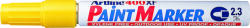 Artline Marker cu vopsea Artline 400XF, corp metalic, varf rotund 2.3mm - galben (EK-400XF-YE) - forit