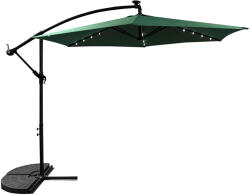 AGA Umbrelă de soare de grădină cu iluminare LED 300 cm - AGA MR2024-D - Verde inchis (K18961)