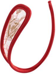 STD Invisible Strapless C-String Transparent Floral Lace Red