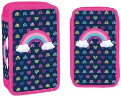 S-Cool Penar cu accesorii S. Cool - Rainbow, cu 2 fermoare, 29 piese (SC2447)