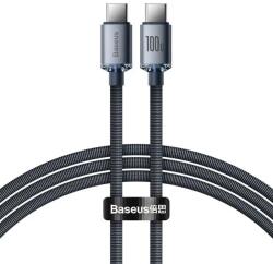 Baseus CAJY000601 Crystal Shine sorozatú adatkábel USB-C - USB-C 100 W 1, 2 m fekete