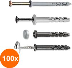 Ranit Set 100 x Fixare Spitz-Diblu Guler Marit 6x35 + Surub-Otel Zincat (COR-100xAA.09306035S)