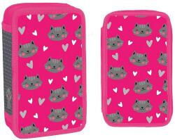 S-Cool Penar cu accesorii S. Cool - Kitty, cu 2 fermoare, 29 piese (SC2448) Penar
