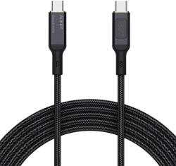 AUKEY CB-MCC102 USB-C-USB-C kábel, 100W, 1, 8m (fekete) (CB-MCC102 Black) - mione