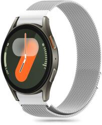 Samsung Galaxy Watch 5 / 5 Pro (40 / 44 / 45 mm) - TECH-PROTECT Milaneseband 2 - mágneses ezüst fémszíj (20 mm szíj szélesség) - tokgalaxis