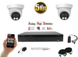 Monitorrs Security - AHD dóm kamerarendszer 2 kamerával 5 Mpix - 6197K2